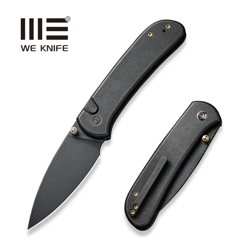 Nóż składany WE Knife Qubit Black Titanium, Black Stonewashed CPM 20CV (WE22030F-1)-1 50441