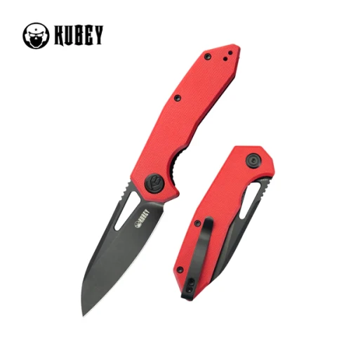 Nóż składany Kubey Vagrant Red G10, Black Stonewashed 14C28N by Maksim Tkachuk (KU291K)-1 50473