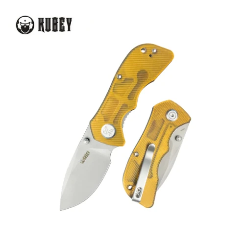 Nóż składany Kubey Karaji Ultem, Bead Blasted 14C28N (KU180H)-1 50475