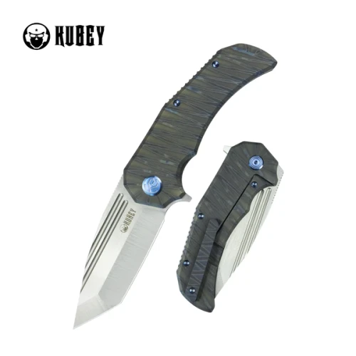 Nóż składany Kubey Bravo One Tanto Flame Titanium, Satin M390 by Mikkel Willumsen (KB366B)-1 50499