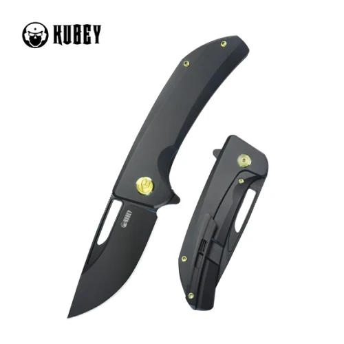 Nóż składany Kubey Hyperion Black Titanium, Black Coated CPM S35VN by Jelly Jerry (KB368B)-1 50514