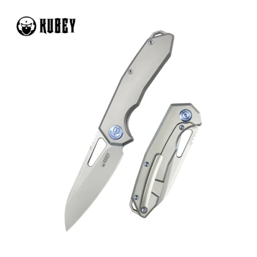 Nóż składany Kubey Vagrant Grey Titanium, Bead Blasted CPM S35V by Maksim Tkachuk (KB284F)-1 50521