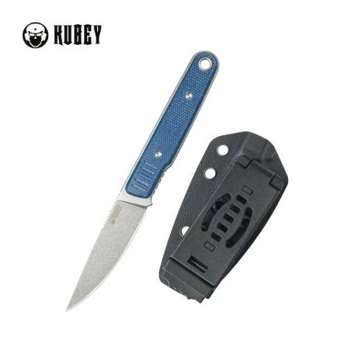 Nóż Kubey JL Blue Micarta, Bead Blasted 14C28N by Justin Lundquist (KU356B)-1 50527