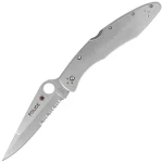Nóż składany Spyderco Police Stainless Steel, Satin Combo Edge VG-10 by Sal Glesser (C07PS)
