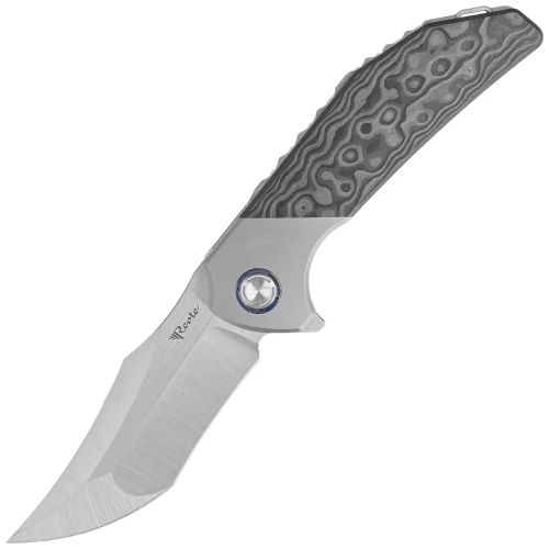 Nóż składany Reate Tiger Bead Blast Titanium/Fat Carbon Black Camo, Belt Satin M390 by Alvin Lee (TG TBB.SAT)-1 50564