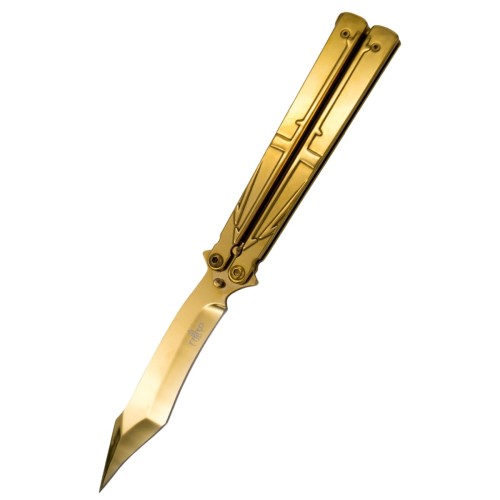 Nóż składany motylek Third Balisong Gold Stainless Steel, Gold 420 (K2805D)-1 50611