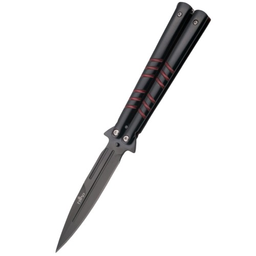 Nóż składany motylek Third Balisong Black / Red Stainless Steel, Black 420 (16070R)-1 50620