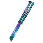 Nóż składany motylek Third Balisong Bright Rainbow Stainless Steel Bright Rainbow (K2823W)