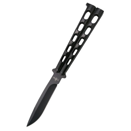 Nóż składany motylek Third Balisong Black Stainless Steel, Black (K2919N)-1 50628