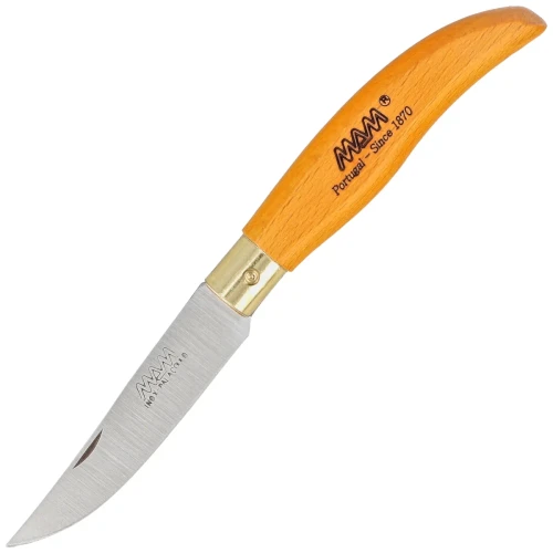 Nóż składany MAM Iberica S, Orange Beech Wood, Brass HD (2010-OR)-1 50639