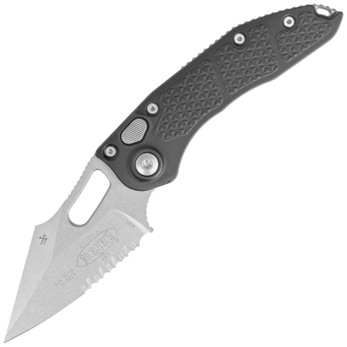 Nóż automatyczny Microtech Stitch S/E P/S Black Aluminum, Stonewash by Borka Blades and Tony Marfione (169-11)-1 50646