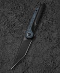 Nóż Bestech Blind Fury Black Stonewashed Titanium / Sky Blue Marble CF Black Stonewashed M390 by Grzegorz Grabarski (BT2303D)