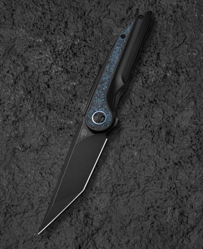 Nóż Bestech Blind Fury Black Stonewashed Titanium / Sky Blue Marble CF, Black Stonewashed M390 by Grzegorz Grabarski (BT2303D)-1 50687