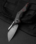 Nóż Bestech Nogard Black Titanium / Black Red Marble Carbon Fiber, Satin / Black Stonewashed M390 by Grzegorz Grabarski (BT2105D)
