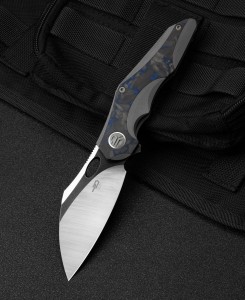 Nóż Bestech Nogard Dark Titanium / Black Blue Marble Carbon Fiber Black Stonewashed / Satin M390 by Kombou (BT2105A)