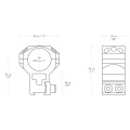 Montaż lunety Hawke Tactical 1" bardzo wysoki Dovetail-2 50723