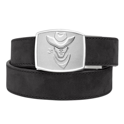 Pas Kore Essentials Cowboy Buckle Black Buffalo Leather Gun Belt-1 51036