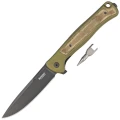 Nóż składany LionSteel Skinny Green Aluminium/Green Canvas Micarta, Old Black MagnaCut by Molletta (SK01A GB)-1 51219