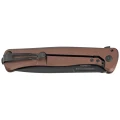 Nóż składany LionSteel Skinny Earth Aluminium/Natural Canvas Micarta, Old Black MagnaCut by Molletta (SK01A EB)-2 51220