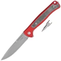 Nóż składany LionSteel Skinny Red Aluminium/Black Canvas Micarta, Stonewashed MagnaCut by Molletta (SK01A RS)-1 51222