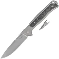Nóż składany LionSteel Skinny Grey Titanium/Carbon Fiber, Stonewashed MagnaCut by Molletta (SK01 GY)-1 51224