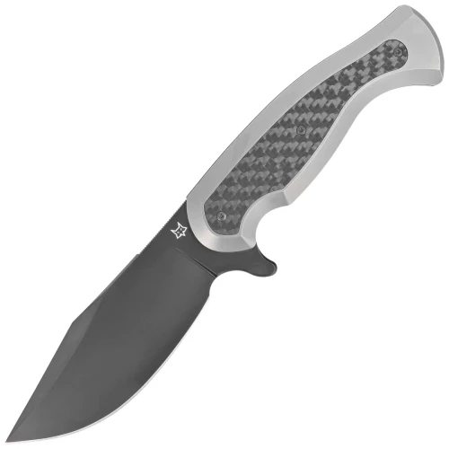 Nóż Fox Eastwood Tiger Bead Blasted Titanium/Carbon Fiber, Black PVD Elmax by Gudy Van Poppel (FX-106 TICF)-1 51228