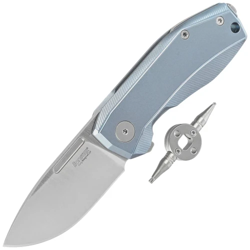 Nóż składany LionSteel Nano Blue Titanium, Satin MagnaCut (NA01 BL)-1 51365