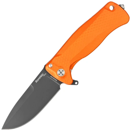 Nóż składany LionSteel SR22A Orange Aluminum, Black Sleipner by Molletta (SR22A OB)-1 51366