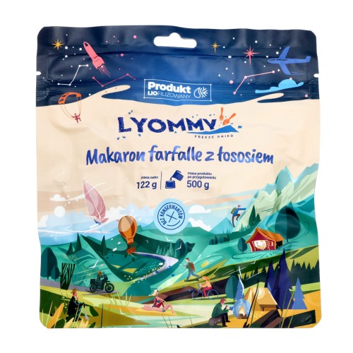 Makaron Lyommy farfalle z łososiem 500 g-1 51397