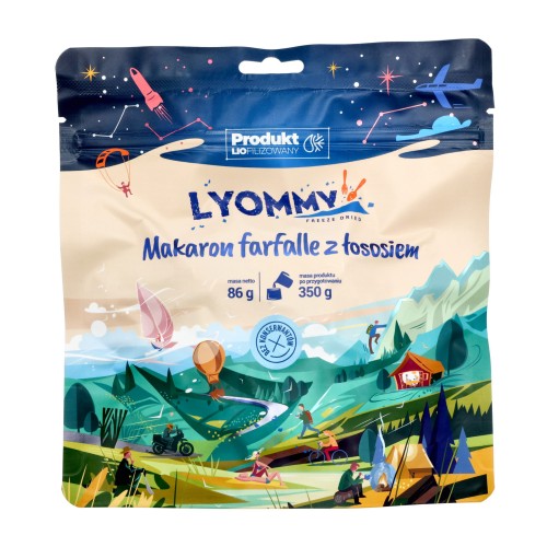 Makaron Lyommy farfalle z łososiem 350 g-1 51398