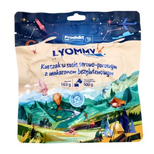 Kurczak Lyommy w sosie serowo-porowym z makaronem bezglutenowym 500 g