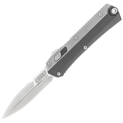 Nóż automatyczny OTF Microtech Glykon D/E Bayonet Black Aluminium / Apocalyptic Titanium, Apocalyptic M390 by Tony and Sean Marfione (184-10AP)-1 51590