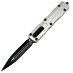 Nóż automatyczny OTF Microtech Dirac D/E Clear Aluminium Black M390 by Tony Marfione (225-1CR)