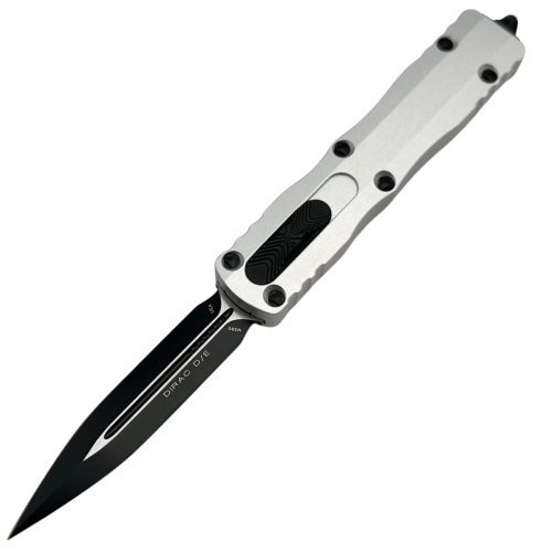 Nóż automatyczny OTF Microtech Dirac D/E Clear Aluminium, Black M390 by Tony Marfione (225-1CR)-1 51599