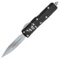 Nóż automatyczny OTF Microtech UTX-85 D/E Steamboat Willie Signature Black Aluminium, Antique White M390 by Tony Marfione (232-1SB)-1 51602