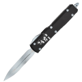 Nóż automatyczny OTF Microtech Ultratech D/E Steamboat Willie Signature Black Aluminium, Antique White M390 by Tony Marfione (122-1SB)-1 51608