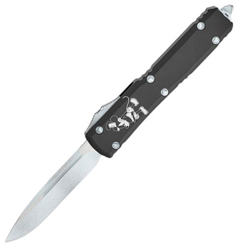 Nóż automatyczny OTF Microtech Ultratech S/E Steamboat Willie Signature Black Aluminium, Antique White M390 by Tony Marfione (121-1SB)-1 51609