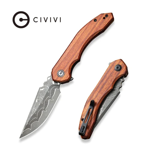 Nóż składany Civivi Bluetick Guibourtia Wood, Damascus by Bryan Montalvo (C23050-DS1)-1 51646
