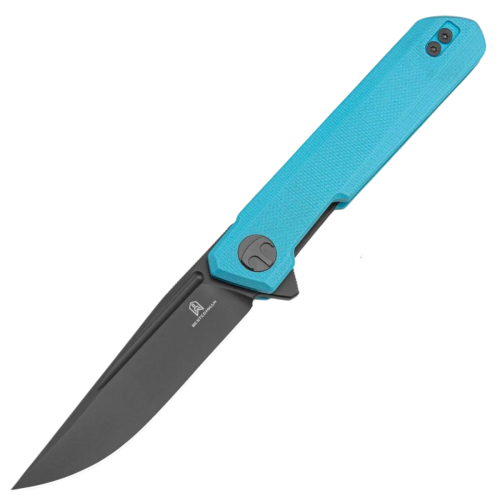 Nóż składany Bestechman Mini Dundee Tiffany Blue G10, Grey Titanized D2 by Ostap Hel (BMK03L)-1 51697