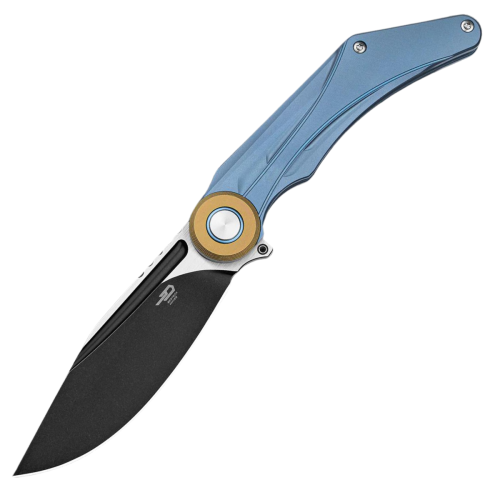 Nóż składany Bestech Seraph Blue Titanium, Black Stonewashed/Satin M390 by Kombou (BT2403D)-1 51700