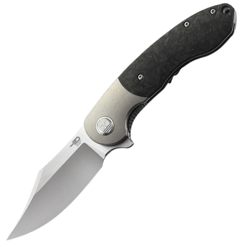 Nóż składany Bestech Bowietie Grey Titanium/Carbon Fiber, Stonewashed/Satin M390 (BT1906A)-1 51718