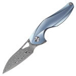 Nóż składany Bestech The Reticulan Blue Titanium Damascus by Elijah Isham (BT1810H)