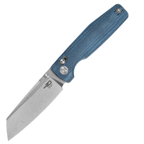 Nóż składany Bestech Slasher Blue Micarta, Stonewashed D2 (BG56C-1)-1 51734