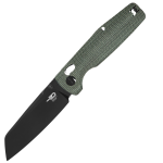 Nóż składany Bestech Slasher Green Micarta Black Stonewashed D2 (BG56B-2)