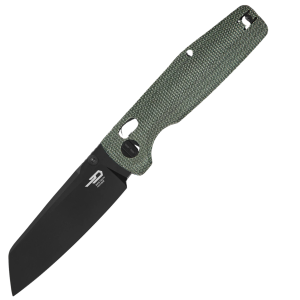 Nóż składany Bestech Slasher Green Micarta Black Stonewashed D2 (BG56B-2)