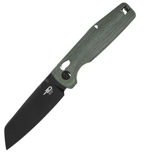 Nóż składany Bestech Slasher Green Micarta, Black Stonewashed D2 (BG56B-2)-1 51735