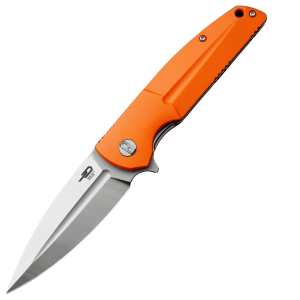 Nóż składany Bestech Fin Orange G10 Satin 14C28N (BG34B-1)