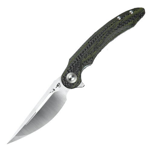 Nóż składany Bestech Irida Black/Green Carbon Fiber/G10, Satin 14C28N by Kombou (BG25F)-1 51763
