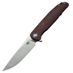 Nóż składany Bestech Ascot Black/Red Carbon Fiber/G10 Satin D2 (BG19F)