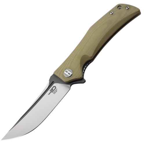 Nóż składany Bestech Scimitar Beige G10, Grey Titanized/Satin D2 (BG05C-2)-1 51769